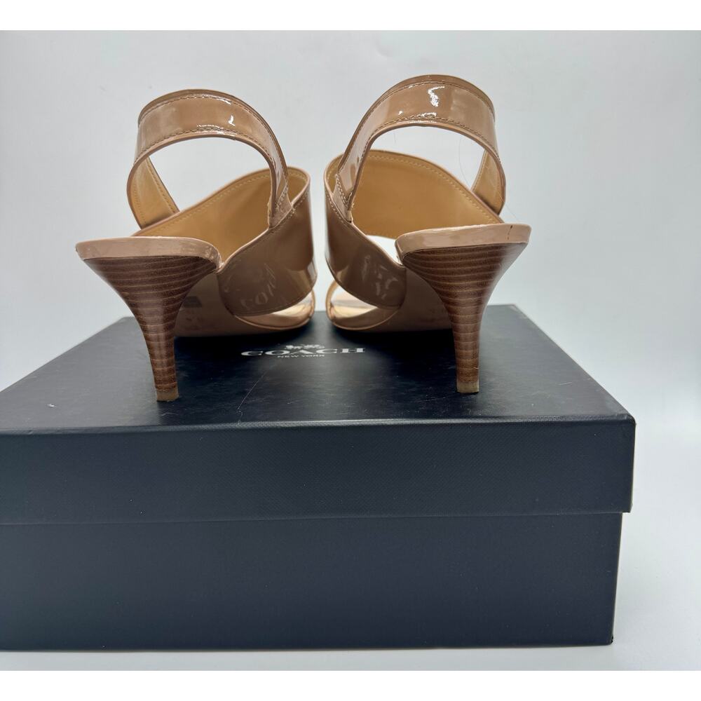Womens Coach Marla Patent Slingback High Heels Size 8.5 - Picture 7 of 7